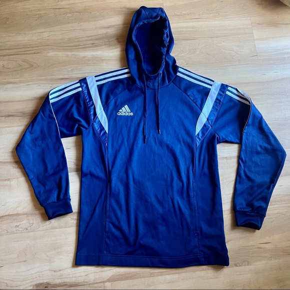 adidas Other - Adidas Condivo 14 ClimaWarm Hoodie Blue Wht Soccer